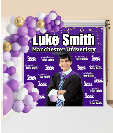 Graduation 8X8 Vinyl Photo Backdrop