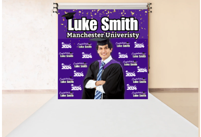 Graduation 8X8 Vinyl Photo Backdrop