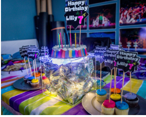 Joyful Bites Handheld Food Topper Signs - Water Resistant, 120 Count